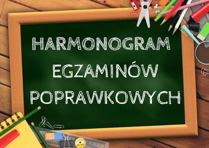 Harmonogram egzaminów poprawkowych
